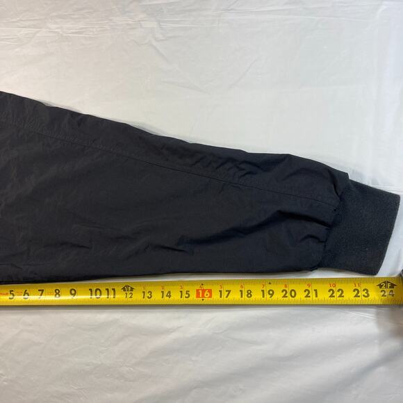 Nike Black Windbreaker Pullover Men’s L Quarter Snap Nylon Sweatshirt Zip Pocket - Picture 4 of 12